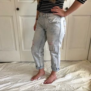 Crop Boyfriend Jeans Light Wash